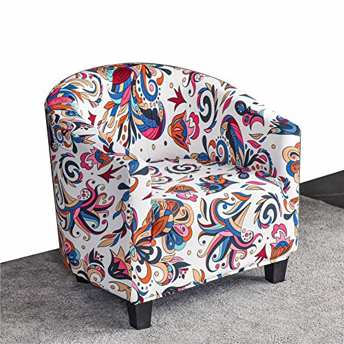 ZYANLING Stretch Armchair Slipcovers Tub Chair Cover for Armchairs Baroque Stretch Slipcover Sofa Cover Removable Washable Furniture Protector Covers for Club Tub Chairs (1 PCS,Bohemia)
