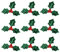 Tofficu 100pcs Christmas Holly, Mini Holly Leaves for Crafts, Holly Leaves and Berries for Christmas Wreath Card Tags Table Decor