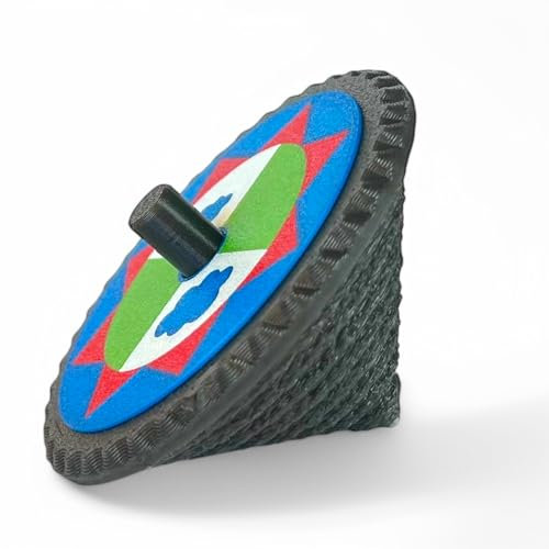 KAJAWIS Toupie Tournoyante Squid Game Paeng-Y – Jeu d’adresse 3D Spinner avec Pointe métallique + Corde – Cadeau Original pour Enfants et Adultes – Inspiré de Squid Game