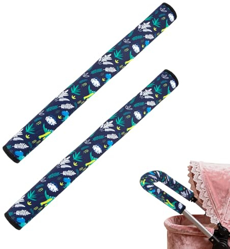 2PCS Pram Handle Covers,Pushchair Handle Covers,Stroller Handle Cover,Baby Stroller Armrest Protective Cover for Most of Pushchair Pram,Pram Accessories (Blue)