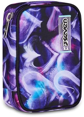 Seven Astuccio Scuola Speed Pad Plus LOVEPASS, Viola, Portapenne attrezzato, 45 pezzi, Planche amovibili, Tasca interna per cancelleria, Accessori Zaino, Scuola elementare e media, Bambina, Ragazza