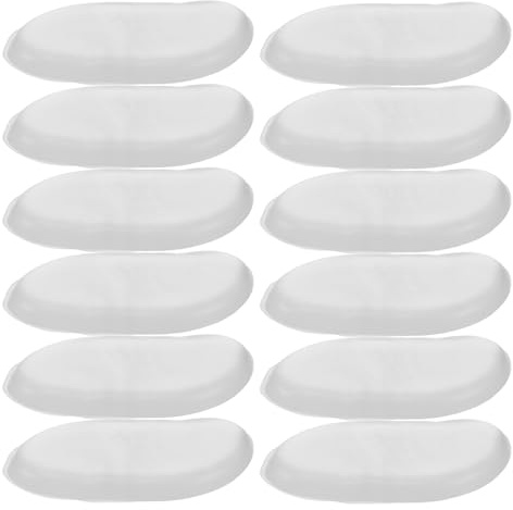 VALICLUD Esponjas de Silicona para Maquillaje 12 Unidades, Borla de Polvo Prensado Transparente en Forma de Hoja, Aplicador Lavable para Base Líquida, Polvos Fijadores Mate y Corrector,