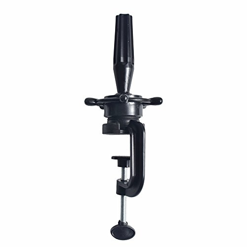 MIAOMANZI Soporte ajustable para cabeza de maniquí con clip de sujeción, negro, plástico o resina, TIG, peluca, 1 unidad (1 unidad)