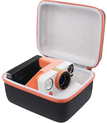 Khanka Case for Polaroid Now Gen 3/Now+ Gen 3/Now Gen 2 Instant Camera | For Polaroid Now Gen 3/Now+ Gen 3/Now Gen 2/Now+ Gen 2/Now/Now+/I-2/Flip/OneStep+/OneStep 2,Orange Zipper,Case Only