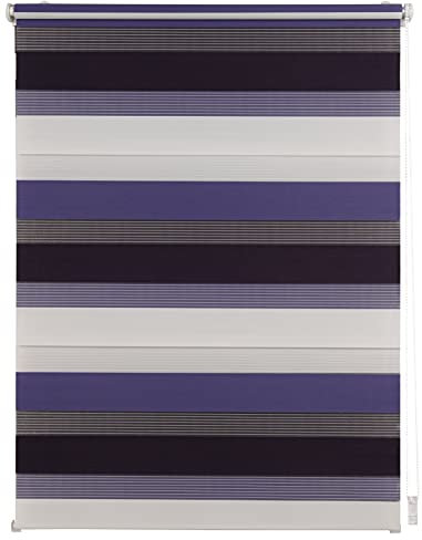 ondeco Doppelrollo Klemmfix Duo Rollo für Fenster ohne Bohren, Sonnenschutz Plisseerollo lichtdurchlässig und Blickdicht Violet/Berry 80x160 cm