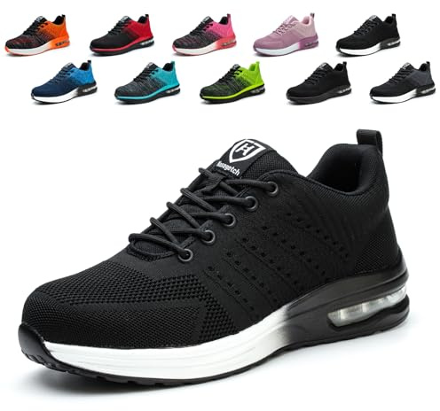 Lightweight Safety Shoes Men Women Steel Toe Trainers Work Shoes Breathable Non Slip Industrial Work Boots