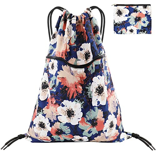 FenFang Mochilas de Cuerdas Grande, Bolso Mochila Deportiva Casual, Bolsas de Cuerdas Gimnasio Mujer Hombre, Saco Playa Talega Deporte Escolares con Cordón Gymsack Bolsillo Niños Niñas