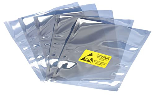 Rebower Anti Static Bags ESD Shielding Bags Reusable with Labels, [for Electronic Device GPU Hard Drive SSD HDD Motherboard] - 6x8inch/25pcs