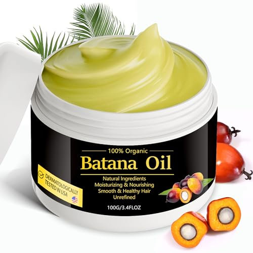 Raw Batana Oil, Natural Pure Batana Hair Growth Oil for Men & Women, Sourced from Honduras, Unrefined, Organic, Anti Hair Loss, Eliminates Split Ends 3.4 FL oz
