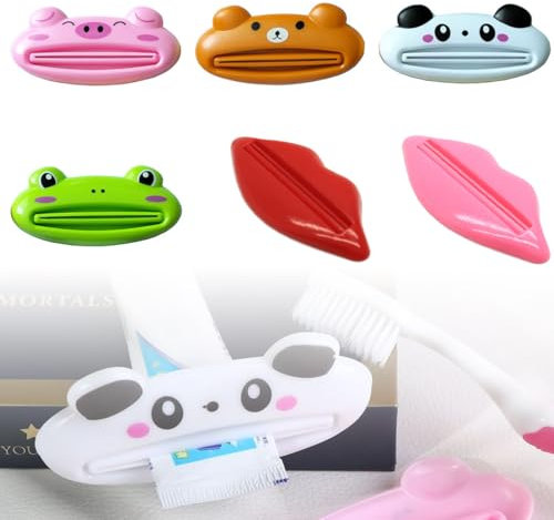 MIRKUZI Presse-tubes d'aide à l'autonomie, 6 Pièces Presse Dentifrice Tube Squeezer Presse Anti gaspillage pour Dentifrice Crème Mains Démaquillant Cosmétiques