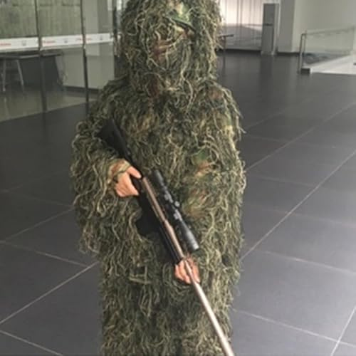 Haofy Kids Premium Jungle Camouflage Ghillie Suit Skin Sight Tarn Clothing For, Outdoor Activities, Game Rumps - PP Wire and Fabric (1.3-1.5)