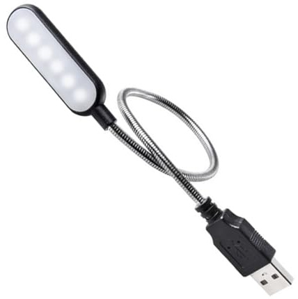 Lampe de lecture LED à intensité variable | Petite lampe de lecture USB | Petite lampe portable LED pour protection des yeux pour ordinateur portable | Lumière LED flexible col de cygne lampe de