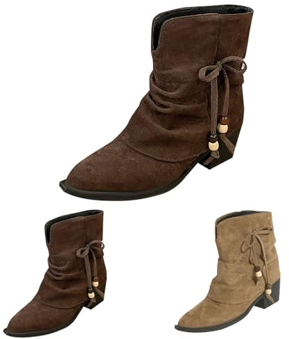 Slip-on stövlar dam vinter – Chelseaboots dam spetsiga slouchy stövlar vikbara Over shark-stövlar halvhöga slip-stövlar vikbara ridstövlar halkfria halvstövlar höga stövlar