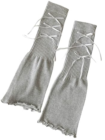 JK Home Jambière Tricot Femme 1 Paire Guêtres Evasées Elastique | Protection de Jambe Chaud Bas Haut Cosplay Ballet Danse