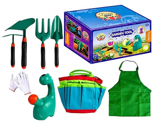 Herramientas De Jardinería para Niños, Juego De Excavadora De, Accesorios para De 9 Piezas | Equipo De Plantación De Patio De Granja para Niños Que Fomenta La Diversión del Balcón del V