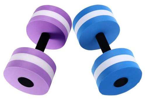 SHINEOFI 2 Piezas Mancuernas para Aeróbic Acuático de Eva Ligeras para Ejercicios en Piscina, Mejoran la Flexibilidad y Entrenamiento Completo para Adultos