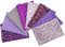 Jukway 8 Stück Baumwollstoff Meterware 50 x 50 cm Stoffpaket Baumwolle Stoffreste DIY Patchwork Baumwolltuch mit vielfältigen Mustern Stoffe zum Nähen Quilten Dekoration Handwerken (Lila)