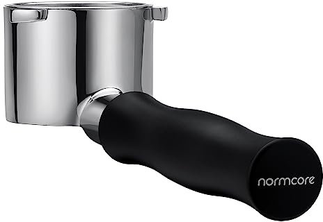 Normcore 51mm Bottomless Portafilter Fits DeLonghi La Specialista Espresso Machine - Bottomless Naked Portafilter - Anodized Aluminum Handle - Filter Basket Included, Black