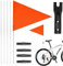 YEAPEAK 150cm Fahrradfahne Für Kinder, Reflektierend, Verstellbar, Für Fahrradanhänger, Kinderfahrrad, Orange