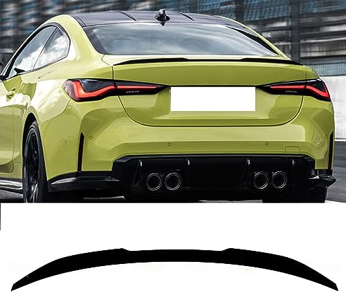 2021-2026 Glossy Black Trunk Spoiler Wing Compatible with BMW 4 Series 2 Door Coupe G22 G82 430i M440i xDrive 2022 2023 2024 2025