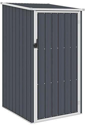 Gecheer Trädgårdsskjul Antracit 87 x 98 x 159 cm i galvaniserat stål, hus, skjul, verktygsskjul, trädgårdsskjul med dörr, skjul verktyg trädgårdsredskapshus