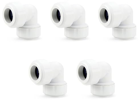 LavaPlumb Push Fit Plumbing Fittings 15mm 22mm White Pushfit Elbow Tee Coupler for Barrier & Copper Pipe WRAS Approved
