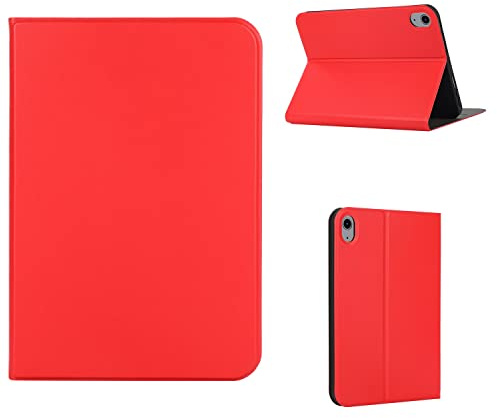 Resa med surfplatta Compatible with iPad Mini 6 2021 Tablet Väska, Premium Shock Proof Stand Folio Case, Multi- Viewing Angles, Soft Tpu Back Cover Tablet Case Surfplatta skydd(Rosso)