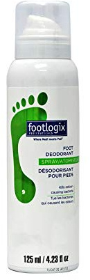 Spray déodorant pour les pieds Footlogix | Contrôle des odeurs à l'huile d'arbre à thé et au menthol | Séchage rapide | 125 ml
