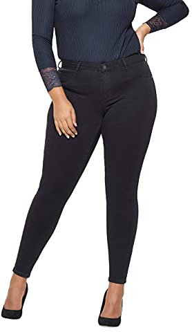 ONLY Carmakoma Carthunder Push Up Reg Skinny Jeans Noos, Noir (Black Black), W39 (Herstellergröße: 50) Damen