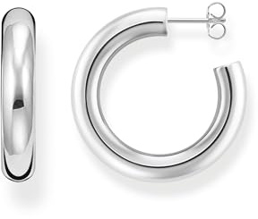 THOMAS SABO Creolen Chunky mittel Silber 925 Sterlingsilber