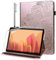 Hülle für Huawei Mediapad M5 lite 10 mit Schutzfolie und Stylus Stift - Ultra Dünn mit Standfunktion Flip Cover PU Leder Hülle (Roségold)