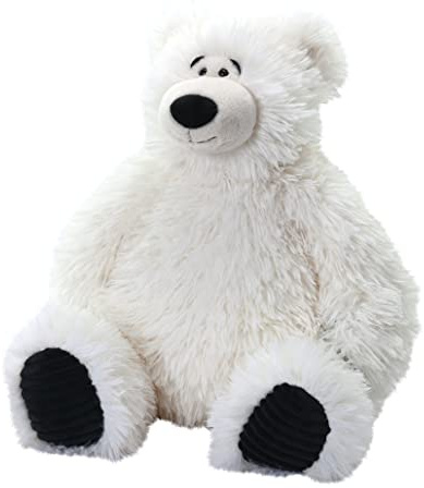 Wild Republic Snuggleluvs, Eisbär, Beschwertes Kuscheltier, 38 cm, Geschenk für Kinder, Plüschtier, Füllung aus recycelten Plastikflaschen