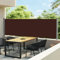 Annlera Ausziehbare Seitenmarkise 140x600 cm Braun Balkon Seitenmarkise Sichtschutz Ausziehbar Seiten Markise Aussen Sichtschutz Seitenmarkise für Balkon/Terrasse Beschattung & Privatsphäre Schutz