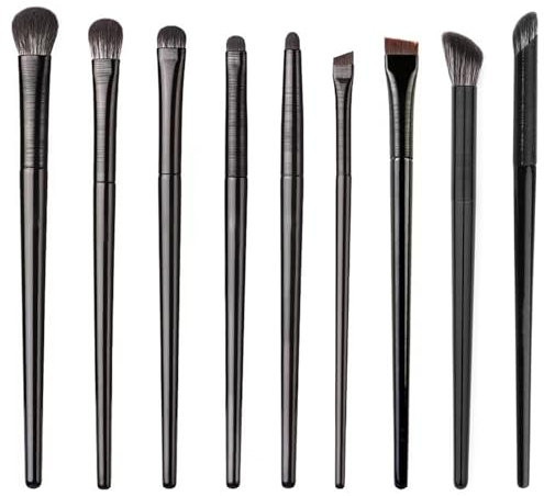 Eupneicu Lidschatten Make-Up Pinsel [9 Stück], Make Up Pinsel Set, Pinselset Augen, Kosmetikpinsel Für Foundation, Concealers, Rouge Und Lidschatten