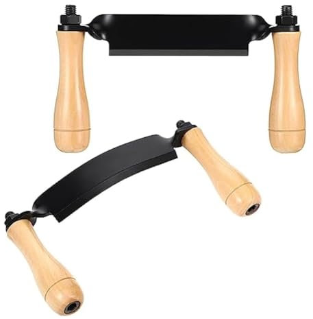 Ptdfjspt Ensemble de 2 Couteaux de Rasage à Dessin Comprenant un Couteau à Dessin Incurvé, un Couteau à Tirage Droit, un Outil de Rasage pour le Travail Du Bois, une Installation Facile