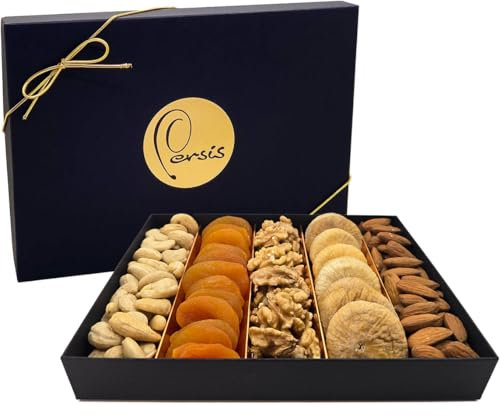 Persis Premium Dry Fruits & Nuts Gift Box | Cashews, Apricots, Walnuts, Figs, Almonds | Healthy & Nutritious | Luxurious Gift For Easter, Mother's Day Or Any Occasion | 600g