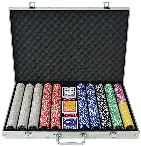 Générique Jeu de Poker avec 1000 jetons Laser Aluminium,Jeux & Jouets,Jeux,Jetons & malettes de Poker,13.84 KG,80185