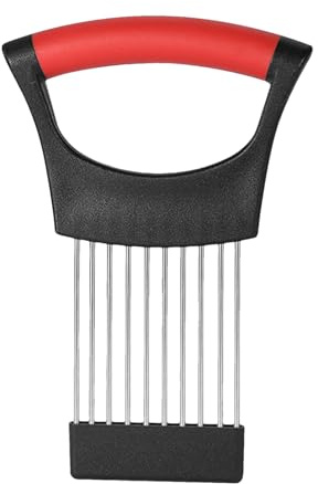 Biniveil Cortador de verduras, soporte para cebolla para rebanar - Cortador de frutas para cocina - Herramienta para cortar alimentos para cebolla, carne, papa, tomate y limón