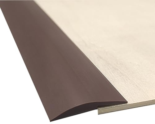 JTPMYFT Profilé de Transition Moquette/carrelage Auto-adhésif, adapté aux seuils et aux parquets, Hauteur de recouvrement jusqu'à 3 mm.(Coffee)