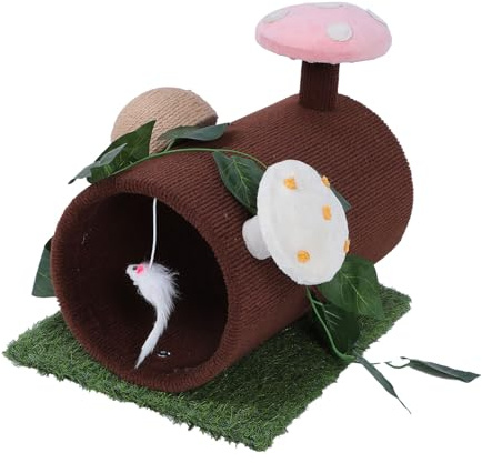 Asixxsix Túnel para Gatos, área Multifuncional de Juego y Sueño con Superficie para Rascar, área de Juegos para Gatos de Interior, Diseño Liviano y Portátil para Gatitos, Cachorros Conejos