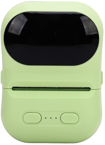 Fabater Impresora de Etiquetas, Impresora Térmica Portátil Bluetooth con Aplicación, Impresoras de Pegatinas sin Tinta para Manualidades, Compatible con Papel de 2,2X2,0 Pulgadas (Green)