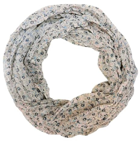 Jeamis Blommor siden loop gradient vår rund halsduk unisex sommar höst lätt halsduk stola silke blomma kamomill, 26F beige, 160 x 48 cm