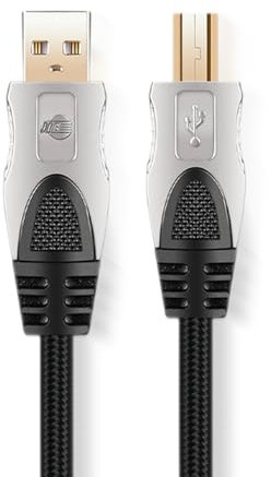 BOAACOUSTIC JIB USB A auf USB B Audio Kabel DAC Druckerkabel Audiophil 2.0 Typ A auf Typ B OTG Drucker Kabel Für Dac Und Computer, Soundkarte, Decoder, Verstärker, Digitalplayer 2m