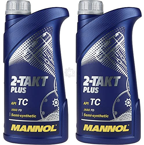 QR-Parts Set 85447349 MN7204-1 2x1 Liter MANNOL 2-Takt Plus API TC Öl Motorradöl Scooter Teilsynthetisch