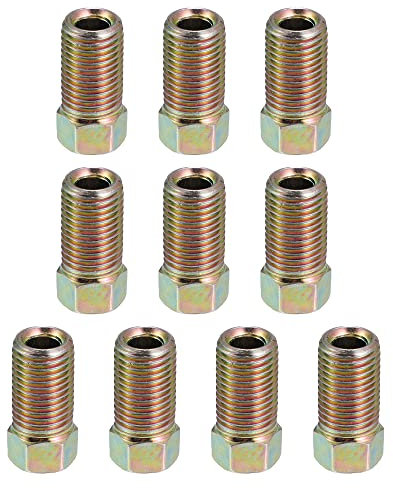 X AUTOHAUX 10pcs Motorcycle Brake Line Tube Fittings 3/8 x 24 UNF for 3/16