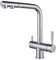 AORA® | PURE WAVE 3-Wege-Armatur Edelstahl massiv mit ausziehbarer Brause | Spültischarmatur für Wasserfilter, Osmoseanlagen | Wasserfilter Wasserhahn | Küchenarmatur für Osmoseanlagen | (Edelstahl)