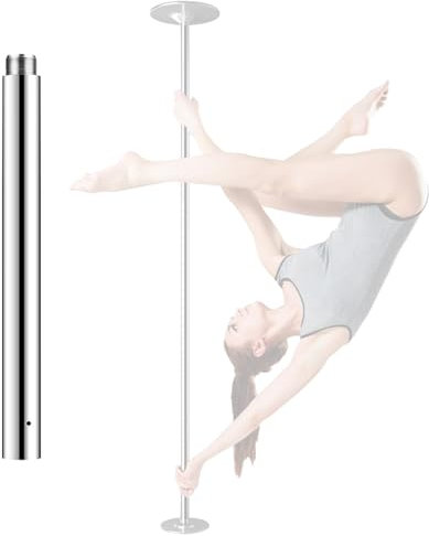45 mm tragbare professionelle Upgrade-Spinning-/Statische Tanzstange für Männer und Frauen – Home Pole Dance mit optionalen Verlängerungen – 12,5/25/50/100 cm