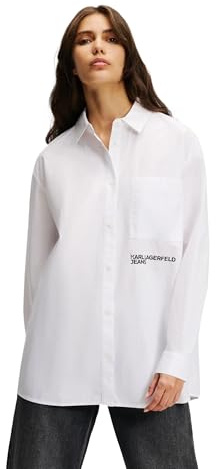 Karl Lagerfeld Jeans, Dam, Relaxed Shirt, Relaxed Fit, Vit, M