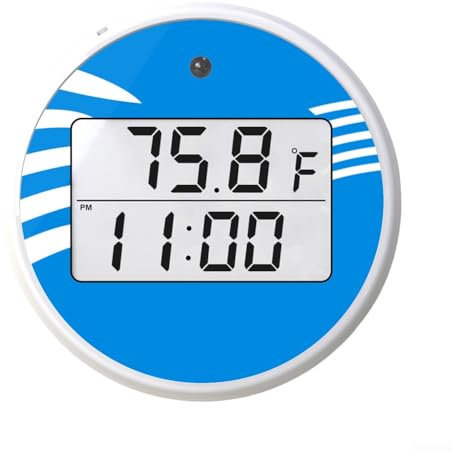 Feegow Termometro da piscina galleggiante facile da leggere, termometro digitale wireless per piscina, termometro elettronico impermeabile per piscine, vasche da bagno