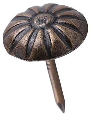 CYSFETENA 100 Stück Vintage Polsternägel Bronze Metall Dekorative Ziernägel für Möbel Sofa Schuhe Türen, Antike Rostfreie Möbelnägel Sofa-nagel, Nägel für Bastelprojekte Dekoration